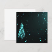Carte Bokeh Christmas Tree Arrière - plan - Turquoise (Devant / Derrière)