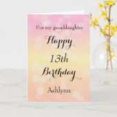 Carte Bokeh Fille d'anniversaire personnalisée (Fleur jaune)