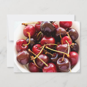 Carte bol de cerises