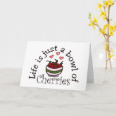 Carte Bol De Cerises (Fleur jaune)