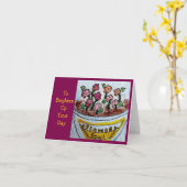 Carte Bol de fleurs (Fleur jaune)
