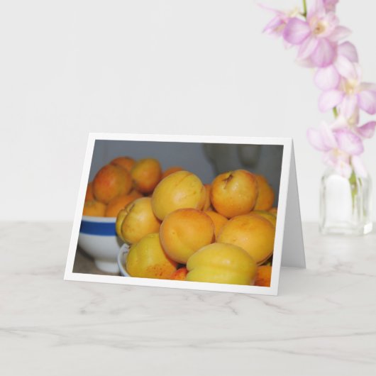 Carte Bol de fruits d'abricot (Orchidée)