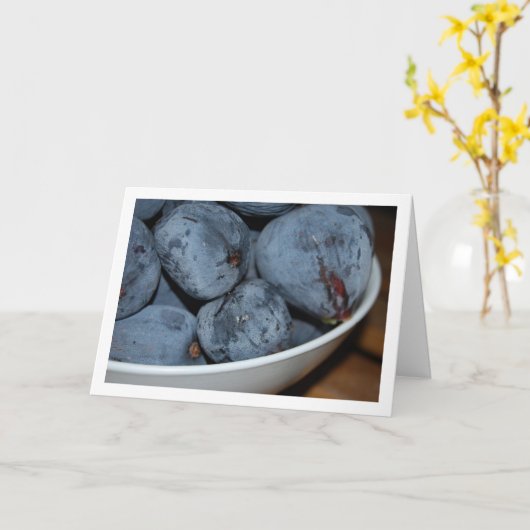 Carte Bol de fruits de figue (Fleur jaune)