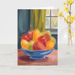 Carte Bol de fruits peinture à l'aquarelle