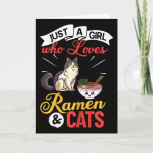 Carte Bol de ramen pour chat Soupe japonaise aux nouille