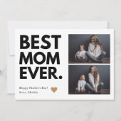 Carte Bold Best Mom Ever Fête des mères Multi-photo (Devant)