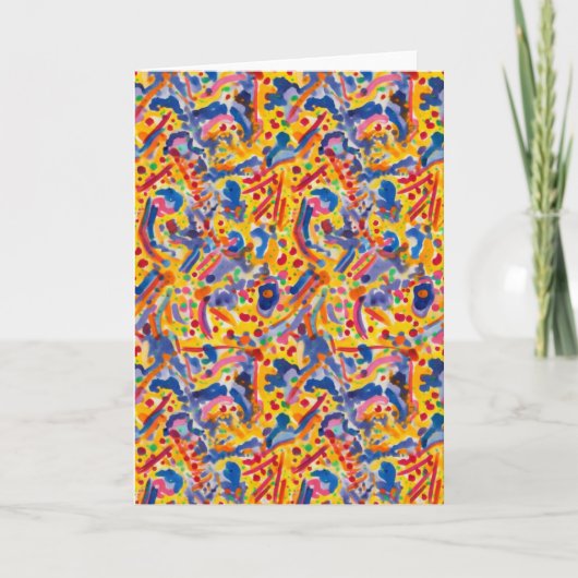 Carte Bold Colorful Abstract Pattern Blank (Devant)