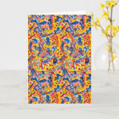 Carte Bold Colorful Abstract Pattern Blank (Fleur jaune)