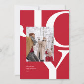 Carte Bold Joy Red Christmas Holiday Photo (Devant)