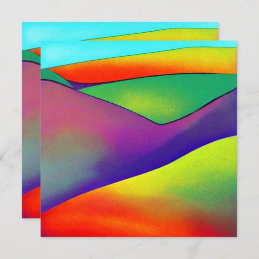 Carte Bold Rainbow Hills (Devant / Derrière)