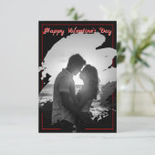 Carte Bold Red & Black Valentine’s Day Photo Card (Debout devant)