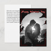 Carte Bold Red & Black Valentine’s Day Photo Card (Devant / Derrière)