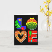 Carte Bold Retro Tygraphy Love Xmas And Cookies T Shirt (Fleur jaune)