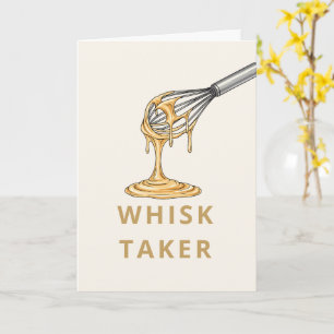 Carte Bold Sans Serif Carte de vœux simple whisk taker