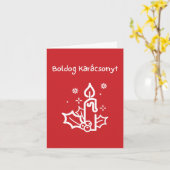 Carte Boldog Karácsonyt Noël hongrois (Fleur jaune)