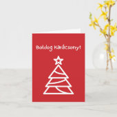 Carte Boldog Karácsonyt Noël hongrois (Fleur jaune)