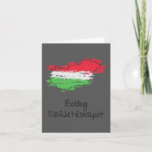 Carte Boldog születésnapot, anniversaire de la Hongrie