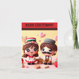 Carte Boldog születésnapot, anniversaire de la Hongrie