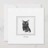 Carte Bombay Cat Elegant Chalk Dessin Note Plat (Devant)