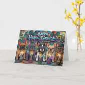 Carte Bombe de peinture en spray pour graffiti d'anniver (Fleur jaune)