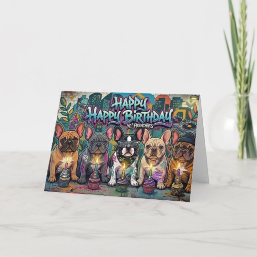 Carte Bombe de peinture en spray pour graffiti d'anniver (Devant)