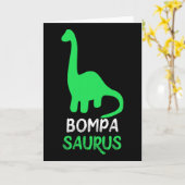 Carte Bompa-saurus Funny Dino Dinosaur Bompasaurus  (Fleur jaune)