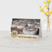 Carte Bon à 50 50e Anniversaire Fromage ancien (Fleur jaune)