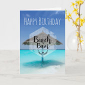 Carte Bon à rien de plage avec l'anniversaire couvert de (Fleur jaune)