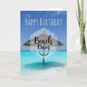 Carte Bon à rien de plage avec l'anniversaire couvert de