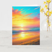 Carte Bon Anniversaire | Art balnéaire (Fleur jaune)