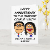 Carte Bon Anniversaire Crazy Couple (Fleur jaune)