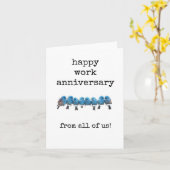 Carte Bon Anniversaire De Travail De Nous Tous, Oiseaux (Fleur jaune)
