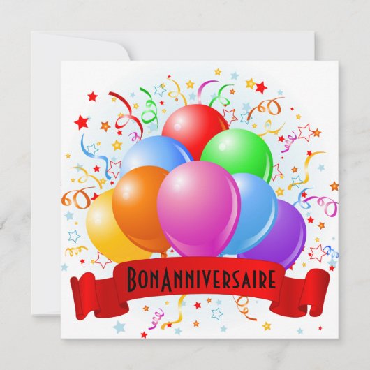 Carte Bon Anniversaire Français Anniversaire (Devant)