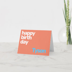 Carte bon anniversaire minimum simple