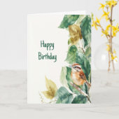 Carte Bon Anniversaire Oiseau Oiseau Oiseau Oiseau Amate (Fleur jaune)