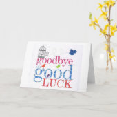 CARTE **BON BYE** ET **BONNE CHANCE** (Fleur jaune)