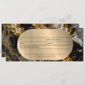 Carte Bon cadeau Black Gold Geode Business (Devant / Derrière)