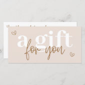 Carte Bon cadeau Boho moderne (Devant / Derrière)