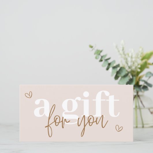 Carte Bon cadeau Boho moderne (Debout devant)