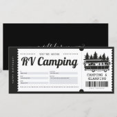 Carte Bon cadeau camping RV, Certificat de camp d'été (Devant / Derrière)