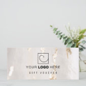 Carte Bon cadeau/Certificat pour huile d'or moderne clas (Debout devant)