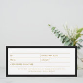 Carte Bon cadeau de Black Gold Agate Business (Debout devant)