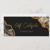 Carte Bon cadeau de Black Gold Agate Business (Dos)