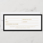 Carte Bon cadeau de Black Gold Agate Business (Devant)