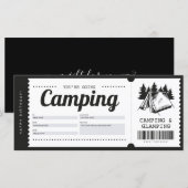 Carte Bon cadeau de camping, Certificat de camp d'été (Devant / Derrière)