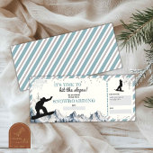 Carte Bon cadeau de Noël pour le snowboard