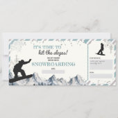 Carte Bon cadeau de Noël pour le snowboard (Devant)