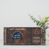 Carte Bon cadeau d'imaginaire vintage magique (Debout devant)