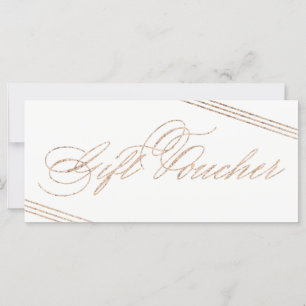Carte Bon cadeau moderne Gold 50 pour la photographie