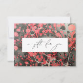 Carte Bon cadeau moderne Marbre rouge noir (Dos)